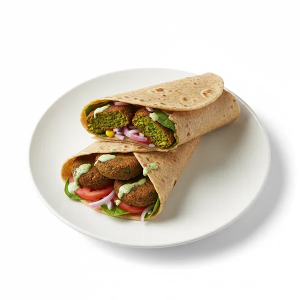 Corn & Spinach Hara Bhara Kabab wrap